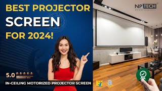 How to Install the NPTECH Tab Tension InCeiling Projector Screen for Home Theatre Best of 2023 [upl. by Nnael835]