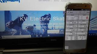 Electric Skateboard VESC Bluetooth Real Time Monitoring on Android KVBOARDSCOM [upl. by Norod]