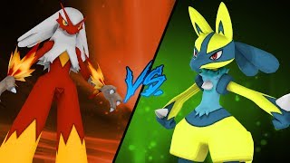 Minecraft Ponte Pokemon  BLAZIKEN SHINY VS LUCARIO SHINY [upl. by Aras900]