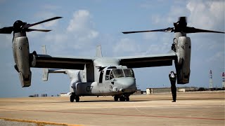 V22 Osprey American multimission tiltrotor US aircraft with longrange cruise performance [upl. by Oidgime802]