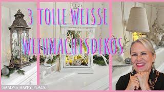 3 Weiße Weihnachtsdeko Ideen  schöne DIY Ideen in weiß für die Weihnachtszeit 🦌🕯🌲💫 [upl. by Soutor602]