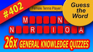 26 Guess The Word Quizzes General Knowledge Quiz Brain Training Guess The Word In 10 Sec [upl. by Dixil]