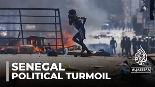 Police and protesters clash after Senegal election postponed [upl. by Elocon]