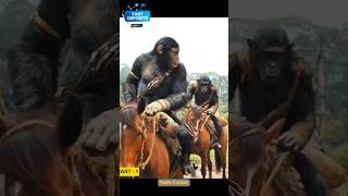 Kingdom of the planet of the apes explain in hindi  movie explained hindi shorts newmovie [upl. by Ahdar]