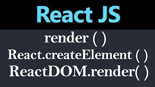 render Method createElement Method and ReactDOM render Method in React JS Hindi [upl. by Ferro]