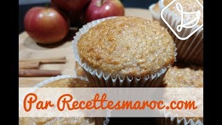 Muffins Pomme  Avoine  Oatmeal amp Apple Muffins  مافن بالشوفان [upl. by Werdnael]