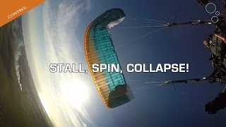 Paraglider Control Stall Spin Collapse [upl. by Toney]