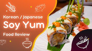 SOY YUM  Korean  Japanese Food  Taro Boba Ebi Tempura Sushi amp more  Bengali voiceover Review [upl. by Bethina]