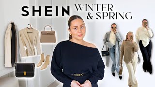 SHEIN WINTER INTO SPRING HAUL 2024  Classy Minimal Everyday amp Work Outfit Ideas Wardrobe Basics [upl. by Sandry]