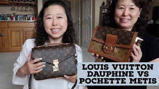 LV Dauphine vs Pochette Metis  Whats in my Bag [upl. by Nerradal]