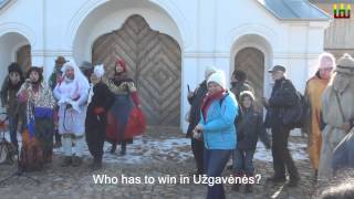 Užgavėnės festival in Lithuania  Lithuania in English [upl. by Harbed]