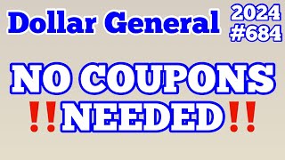 2024684🔥Dollar General Couponing🔥NO COUPONS NEEDED‼️Must Watch👀👀 [upl. by Nnire98]