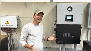 EG4 18kpv finish install and initial loads testing solar inverter [upl. by Irolam]