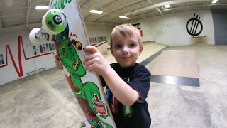 4 Year Old Skateboard Setup  Ryden Schrock [upl. by Nosnirb131]