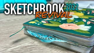 Sketchbook Revival 2022  Free Workshop Overview  Art Journal Flip Through [upl. by Yves832]