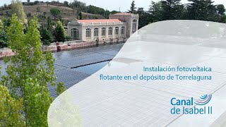 Instalación fotovoltaica flotante en el depósito de Torrelaguna  Canal de Isabel II [upl. by Aistek]