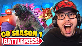 NEW Chapter 6 BATTLE PASS in Fortnite Godzilla Baymax [upl. by Anehsuc]