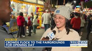 First night of North Carolina State Fair draws large crowds [upl. by Aihsek275]