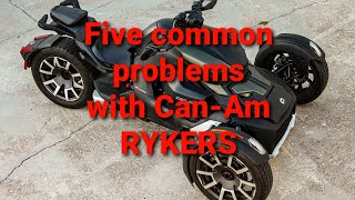 CANAM RYKERS Five common issues Watch this before purchasing [upl. by Dolly515]