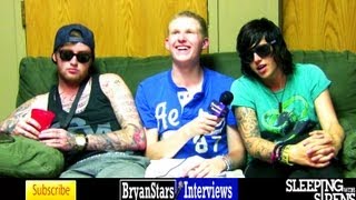 Sleeping With Sirens Interview 2 Kellin Quinn amp Jesse Lawson Warped Tour 2012 [upl. by Chad]