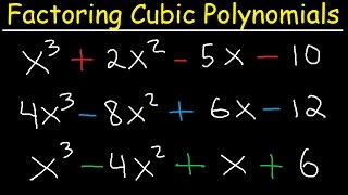 Factoring Cubic Polynomials Algebra 2 amp Precalculus [upl. by Fran]