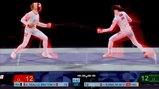 Olympic 2024 fencing final Hong Kong vs France amazing movement TeamHongKong olympics2024 [upl. by Ahsanat610]