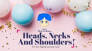 DRAWING TUTORIAL ALERT Draw a head neck and shoulders with Sapphire [upl. by Rehptsirhc]