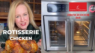 Making a Whole Rotisserie Chicken in my NEW Air Fryer  Emeril French Door 360 Review by Natalie [upl. by Audri874]