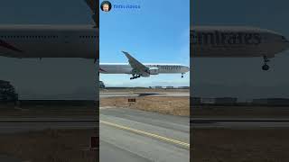 Emirates Airlines Boeing 777300ER Landing Cockpit View [upl. by Hsetirp694]