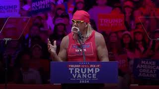 Hulk Hogan makes surprise appearance at Trump rally [upl. by Zetrok]