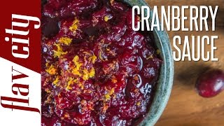 Cranberry Sauce Recipe  How To Make Cranberry Sauce  FlavCity with Bobby [upl. by Redyr612]