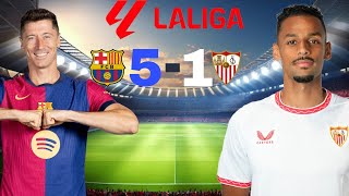 Barcelona vs Sevilla 51 Spain La Liga 20242025 [upl. by Templeton]