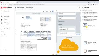 Screencast for ABBYY Vantage Invoice US Skill [upl. by Port]