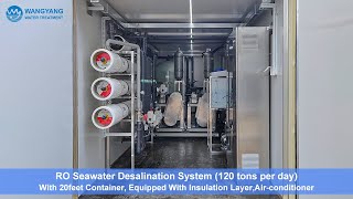 120m3day Containerized Reverse Osmosis Seawater Desalination Plant Zhuhai Wangyang Water Treatment [upl. by Acnoib]