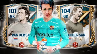 101 OVR FREE VAN DER SAR VS 105 OVR BIG VAN DER SAR H2H COMPARISON IN FC MOBILE [upl. by Eikcim]