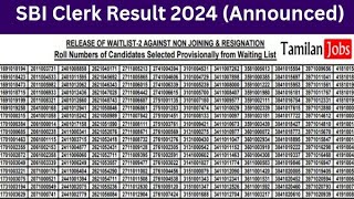 SBI Clerk Result 2024  Check SBI Clerk prelims Result here [upl. by Goody]