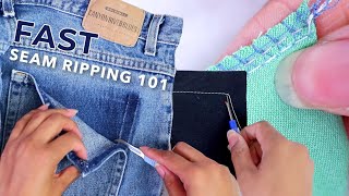 5 FAST ways to Rip Seams  straight chain serger denim stitches [upl. by Matthaus]