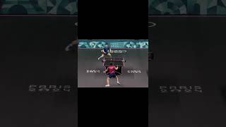 Fan Zhendong vs Tomokazu Harimoto best point paris2024 fanzhendong tomokazuharimoto tabletennis [upl. by Eillat527]