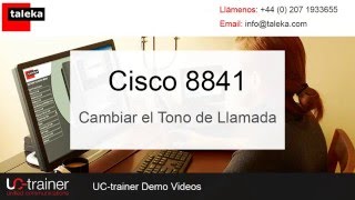 Cisco 8841 Phone Training  Cambiar el Tono de Llamada  español [upl. by Ahseinod333]