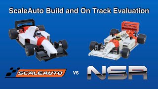 Comparing the ScaleAuto and NSR F1 132 scale slot cars [upl. by Razaele]