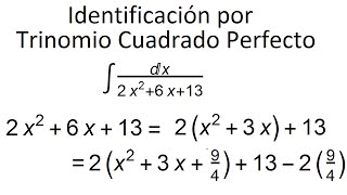 Integrales  Identificación por Trinomio Cuadrado Perfecto 4 [upl. by Airrej]