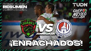 Resumen y goles  FC Juárez vs Atl San Luis  Grita México BBVA P2021 J14  TUDN [upl. by Reginauld]