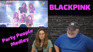 Reaction to BLACKPINK Party People Opening Medley [upl. by Yecies]