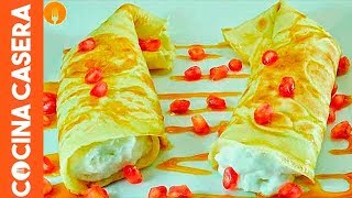 Crepes caseros o crepas Recetas Francesas [upl. by Rimidalv227]