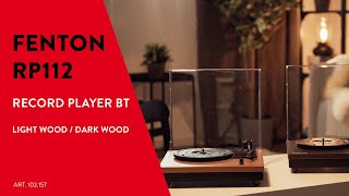 Fenton RP112 Record Player BT Light Wood  Dark Wood  102157  102159 [upl. by Ayekat120]