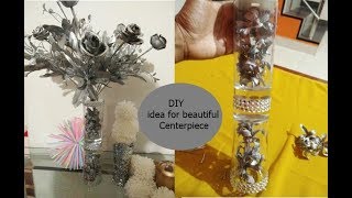 DIY Glass Centerpiece  Home decor idea [upl. by Eilerua]