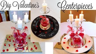 3 DIY Dollar Tree Valentines Day Centerpieces  Simple Wedding Centerpiece Ideas [upl. by Kwan]