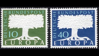 Die Briefmarken der Deutschen Bundespost aus dem Jahr 1957 inkl Wertschätzung [upl. by Haisa]