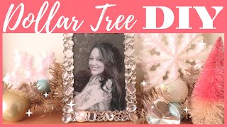 DOLLAR TREE ROSE GOLD DIY amp Christmas Room Tour [upl. by Ainigriv]