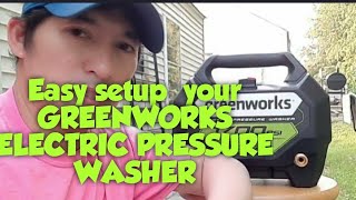 How to setup Greenworks Electric Pressure Washer [upl. by Solakcin]